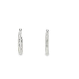 14k White Gold Small Hoop 15mm Earrings
