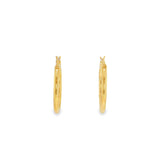 14k Yellow Gold Medium Hoop 20mm Earrings