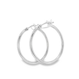 14k White Gold Large Hoop 30mmEarrings