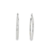 14k White Gold Large Hoop 30mmEarrings