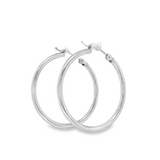 14k White Gold Large Hoop 30mmEarrings