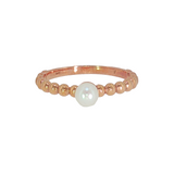 14k Rose Gold Pearl Ring