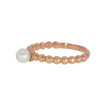 14k Rose Gold Pearl Ring