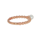14k Rose Gold Pearl Ring