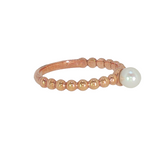 14k Rose Gold Pearl Ring