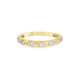 14k Yellow Gold 0.25 ctw Multi-Stone Women's Diamond Wedding Band