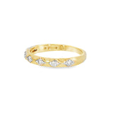 14k Yellow Gold 0.25 ctw Multi-Stone Women's Diamond Wedding Band
