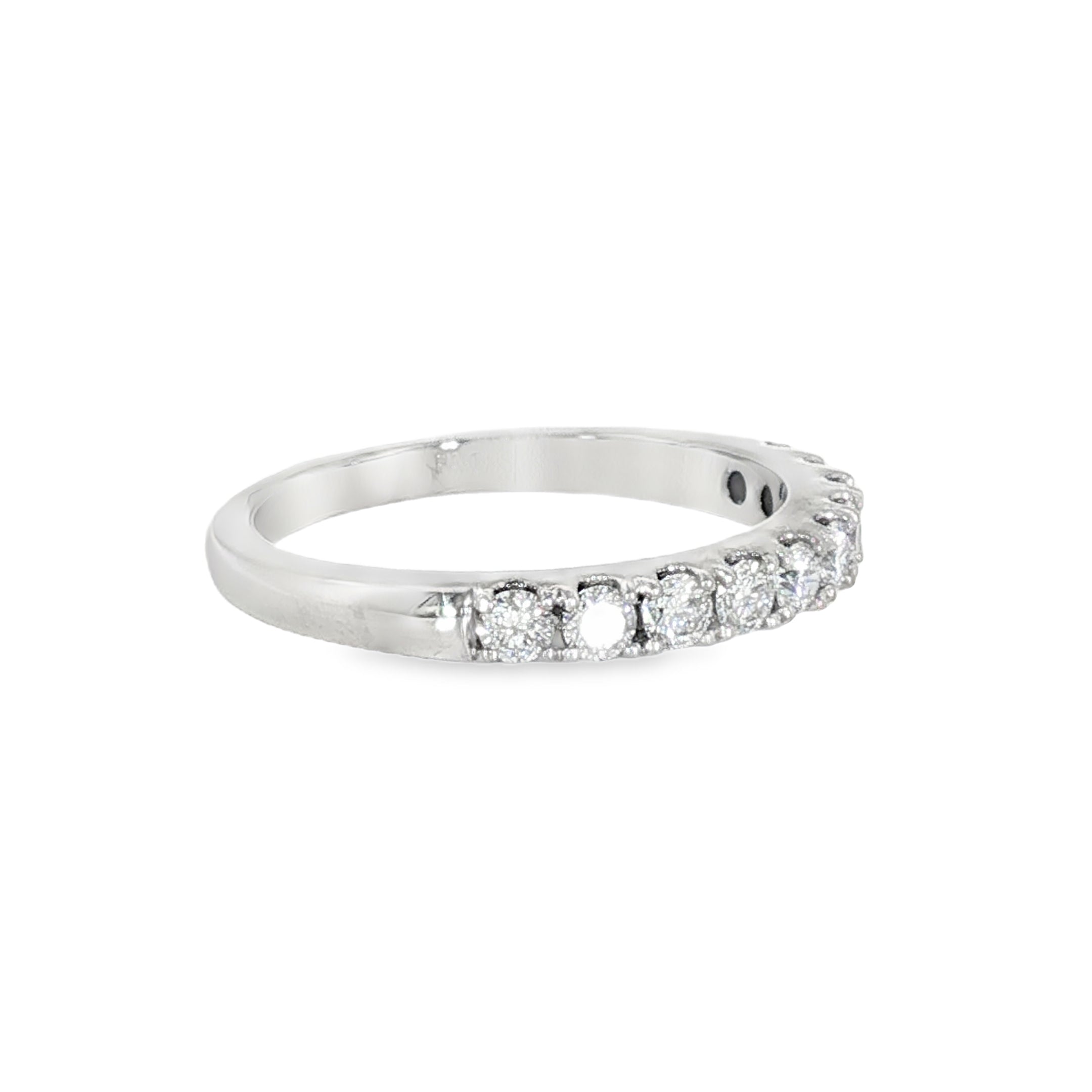 14k White Gold 0.50 ctw Multi-Stone Women's Diamond Wedding Band