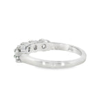 14k White Gold 1 ctw 5 Stone Women's Diamond Wedding Band