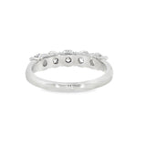 14k White Gold 1 ctw 5 Stone Women's Diamond Wedding Band