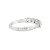 14k White Gold 1 ctw 5 Stone Women's Diamond Wedding Band