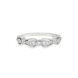 14k White Gold 0.14 ctw Vintage Inspired Women's Diamond Ring