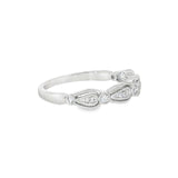 14k White Gold 0.14 ctw Vintage Inspired Women's Diamond Ring