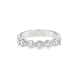 14k White Gold 0.75 ctw 5 Stone Women's Diamond Wedding Band