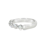 14k White Gold 0.75 ctw 5 Stone Women's Diamond Wedding Band