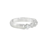 14k White Gold 0.75 ctw 5 Stone Women's Diamond Wedding Band