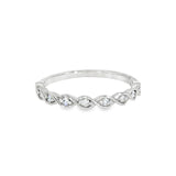 14k White Gold 0.12 ctw Modern Women's Diamond Wedding Band