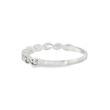 14k White Gold 0.12 ctw Modern Women's Diamond Wedding Band