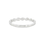 14k White Gold 0.12 ctw Modern Women's Diamond Wedding Band