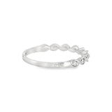 14k White Gold 0.12 ctw Modern Women's Diamond Wedding Band