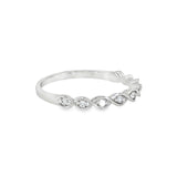 14k White Gold 0.12 ctw Modern Women's Diamond Wedding Band
