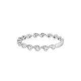 14k White Gold 0.16 ctw Vintage Inspired Women's Diamond Wedding Band