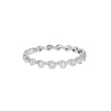 14k White Gold 0.16 ctw Vintage Inspired Women's Diamond Wedding Band