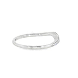 14k White Gold 0.14 ctw Curved Women's Diamond Wedding Band