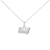 Sterling Silver 0.04 ctw 406 Montana Sapphire Pendant