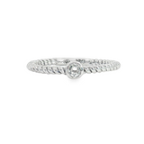 10k White Gold 0.10 ctw Solitaire Diamond Engagement Ring