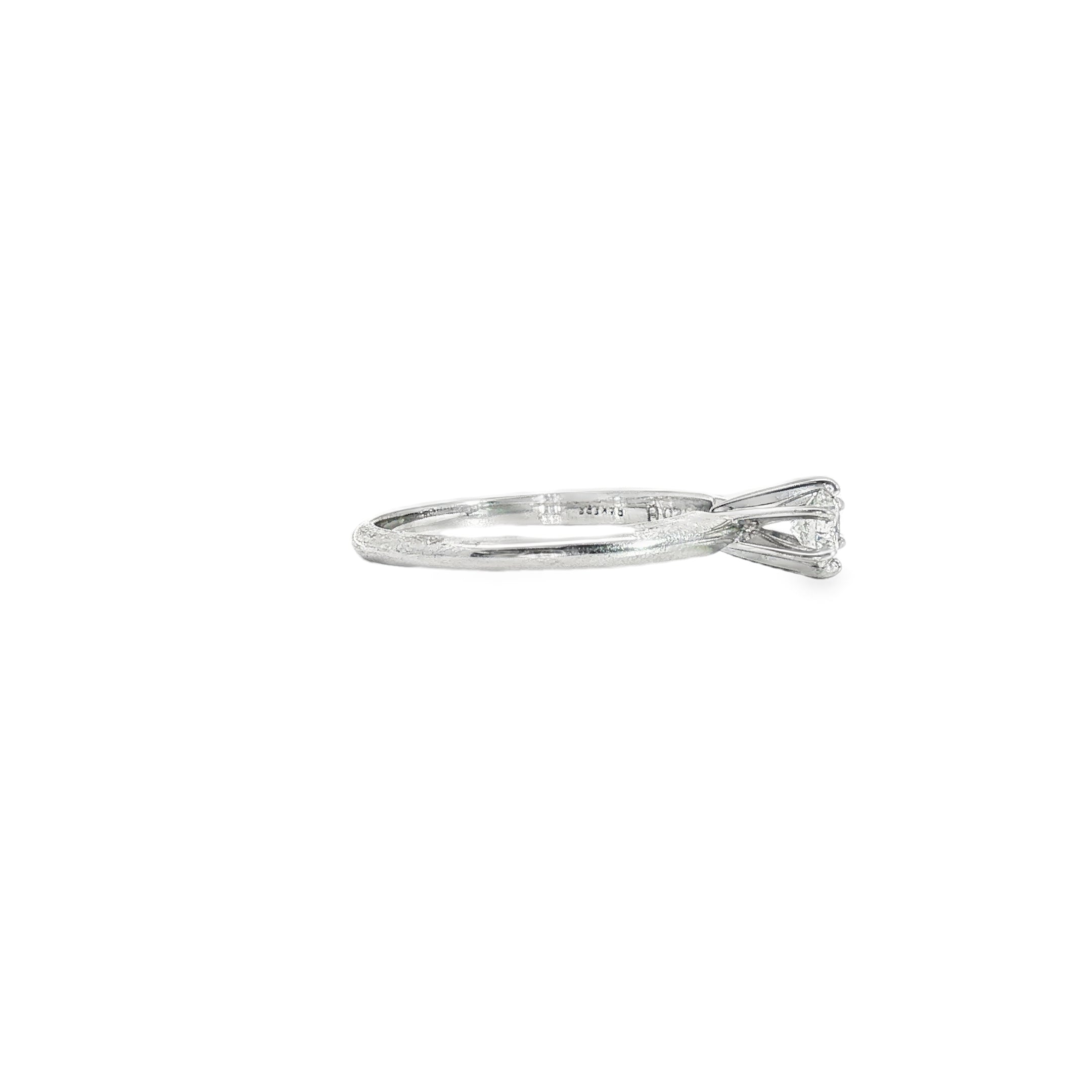 14k White Gold 0.20 ctw Solitaire Diamond Engagement Ring