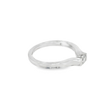 14k White Gold 0.20 ctw Cathedral Diamond Engagement Ring