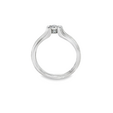 14k White Gold 0.20 ctw Cathedral Diamond Engagement Ring