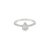 14k White Gold 0.35 ctw Multi-Stone Diamond Engagement Ring
