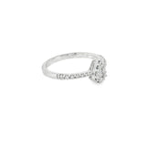14k White Gold 0.35 ctw Multi-Stone Diamond Engagement Ring