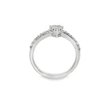 14k White Gold 0.35 ctw Multi-Stone Diamond Engagement Ring