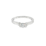 14k White Gold 0.25 ctw Cathedral Diamond Engagement Ring