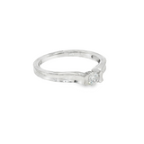 14k White Gold 0.25 ctw Cathedral Diamond Engagement Ring