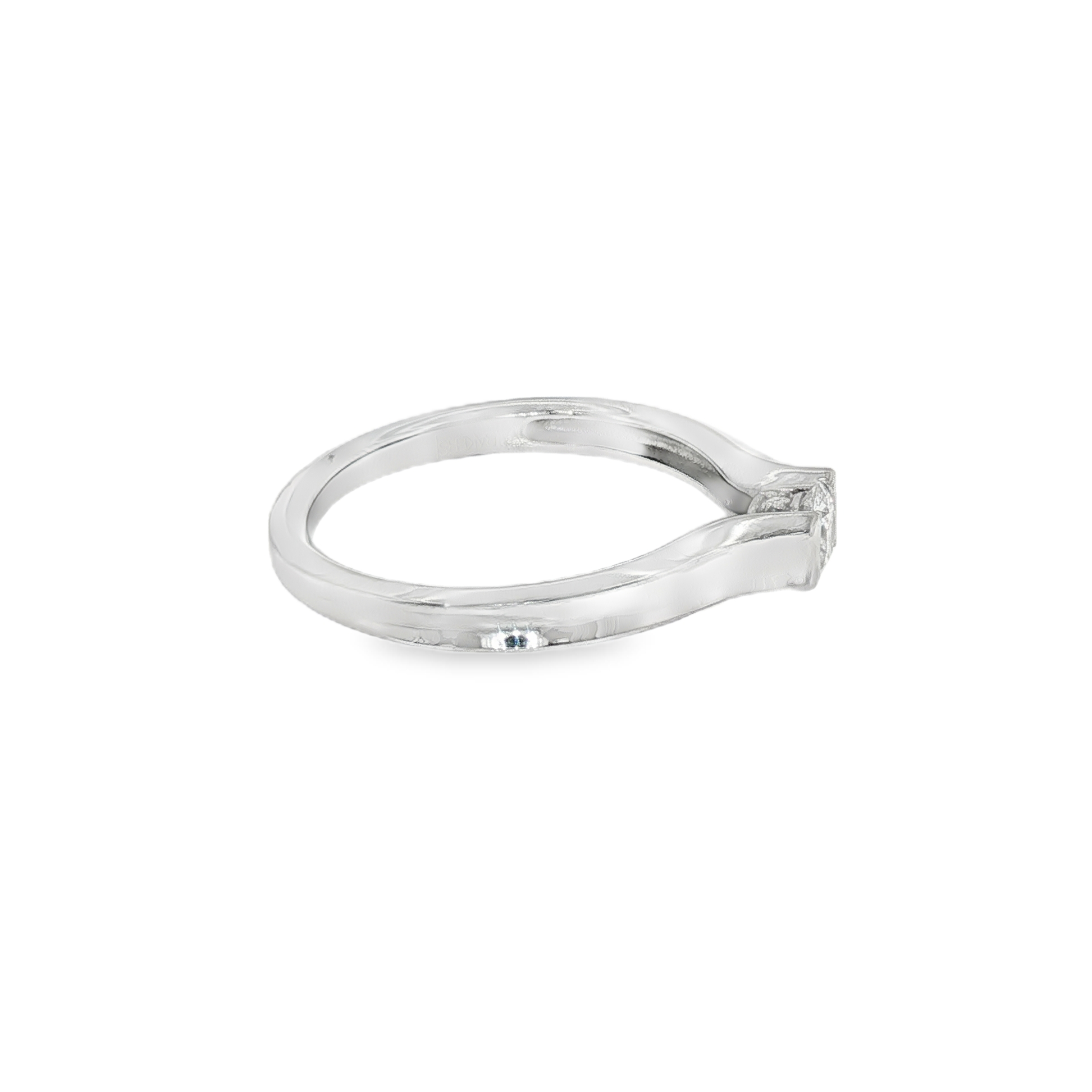 14k White Gold 0.25 ctw Cathedral Diamond Engagement Ring