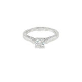 14k White Gold 0.59 ctw Cathedral Diamond Engagement Ring