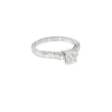 14k White Gold 0.59 ctw Cathedral Diamond Engagement Ring