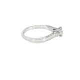 14k White Gold 0.59 ctw Cathedral Diamond Engagement Ring