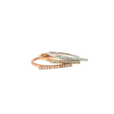 10k Tri-Tone 0.25 ctw Geometric Women's Diamond Ring