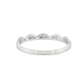 14k White Gold 0.09 ctw Vintage Inspired Women's Diamond Wedding Band