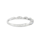 14k White Gold 0.09 ctw Vintage Inspired Women's Diamond Wedding Band