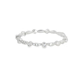 14k White Gold 0.05 ctw Vintage Inspired Women's Diamond Wedding Band