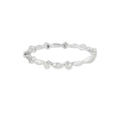14k White Gold 0.05 ctw Vintage Inspired Women's Diamond Wedding Band
