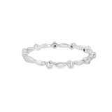 14k White Gold 0.05 ctw Vintage Inspired Women's Diamond Wedding Band