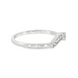 14k White Gold 0.08 ctw Wrap Women's Diamond Wedding Band