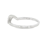 14k White Gold 0.08 ctw Wrap Women's Diamond Wedding Band